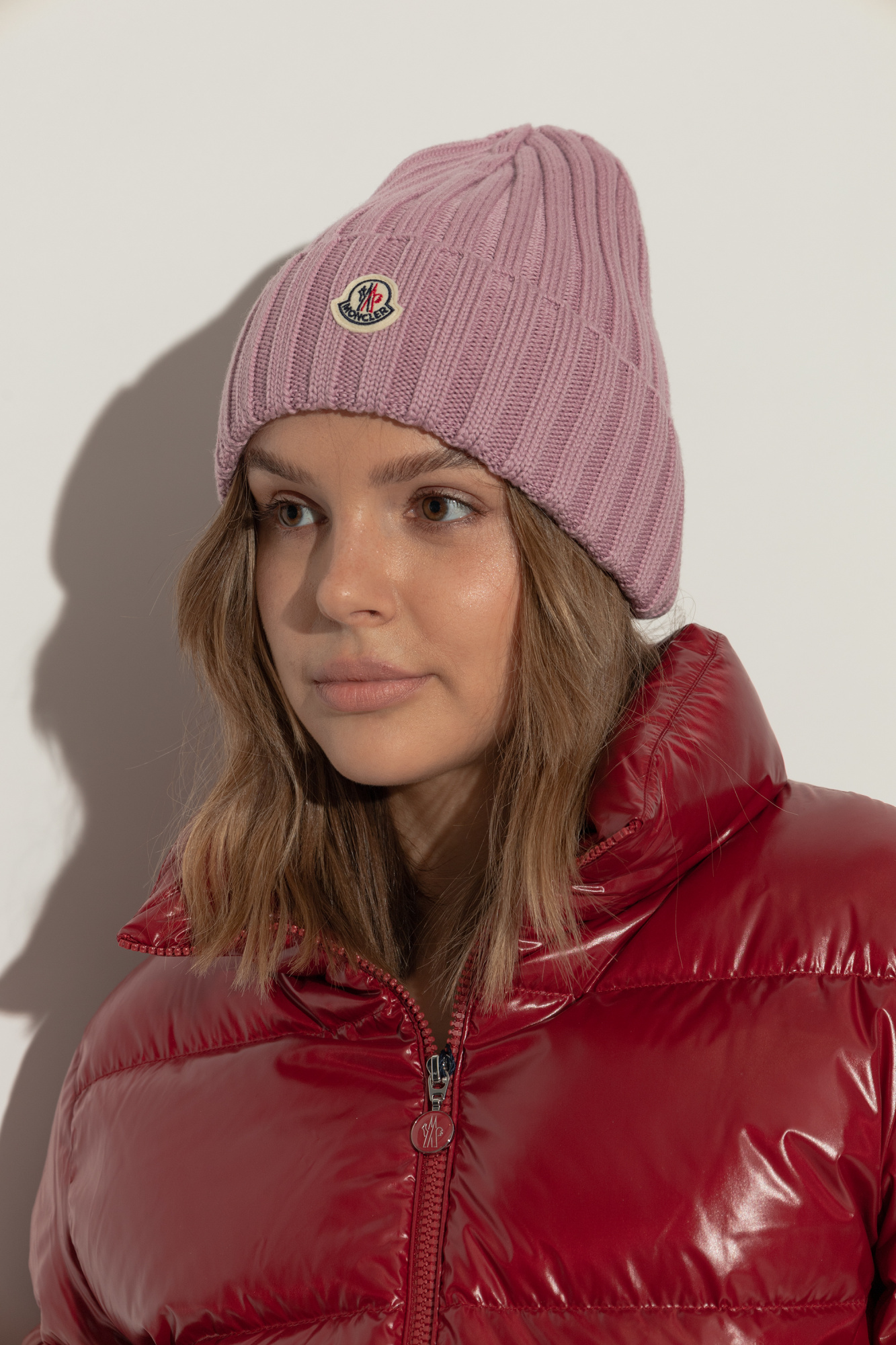 Różowy Czapka z logo Moncler - Vitkac Polska